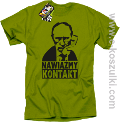 Nawiążmy kontakt Putin - koszulka męska jasny zielony