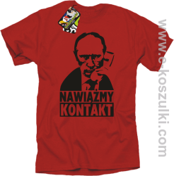 Nawiążmy kontakt Putin - koszulka męska czerwony
