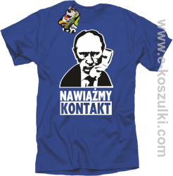 Nawiążmy kontakt Putin - koszulka męska niebieski
