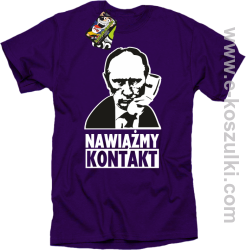 Nawiążmy kontakt Putin - koszulka męska fioletowy