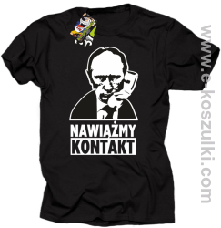 Nawiążmy kontakt Putin - koszulka męska czarny