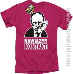Nawiążmy kontakt Putin - koszulka męska różowy