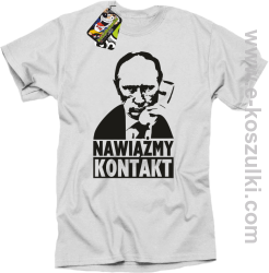 Nawiążmy kontakt Putin - koszulka męska biały