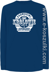 Prawdziwi królowie rodzą się w listopadzie - longsleeve dziecięcy niebieski