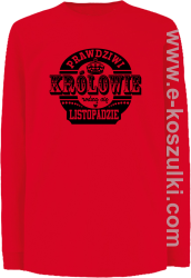 Prawdziwi królowie rodzą się w listopadzie - longsleeve dziecięcy czerwony