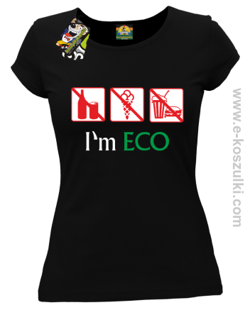 I'm ECO NO EAT - koszulka damska czarny