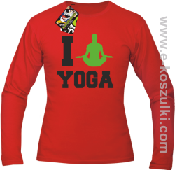 I love YOGA - longsleeve męski czerwony