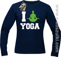 I love YOGA - longsleeve męski granatowy