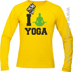 I love YOGA - longsleeve męski żółty