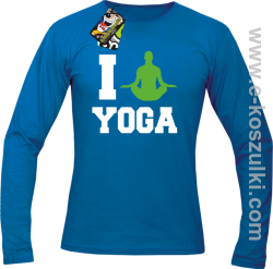 I love YOGA - longsleeve męski niebieski