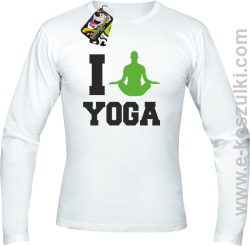 I love YOGA - longsleeve męski biały