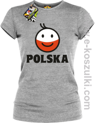 POLSKA Emotik dwukolorowy - koszulka damska melanż 