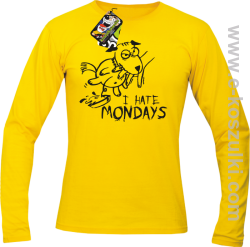 I hate mondays - longsleeve męski żółty