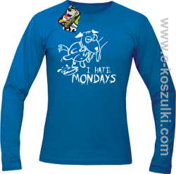 I hate mondays - longsleeve męski niebieski