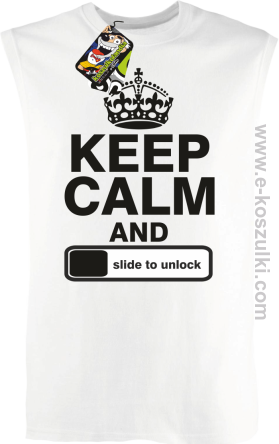 Keep calm and slide to unclock - bezrękawnik męski