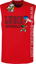 Lubie zapierdalać - rowerzysta - bezrękawnik męski czerwony