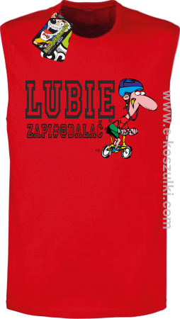 Lubie zapierdalać - rowerzysta - bezrękawnik męski