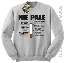 Nie palę bo to szkodzi zdrowiu - bluza bez kaptura melanż