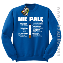 Nie palę bo to szkodzi zdrowiu - bluza bez kaptura niebieski