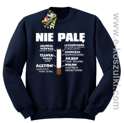 Nie palę bo to szkodzi zdrowiu - bluza bez kaptura czarny