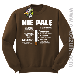 Nie palę bo to szkodzi zdrowiu - bluza bez kaptura brązowy