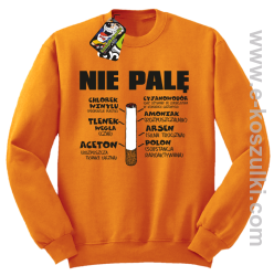 Nie palę bo to szkodzi zdrowiu - bluza bez kaptura pomarańczowy