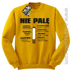 Nie palę bo to szkodzi zdrowiu - bluza bez kaptura żółty