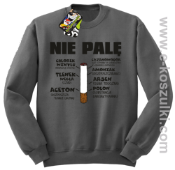 Nie palę bo to szkodzi zdrowiu - bluza bez kaptura szary