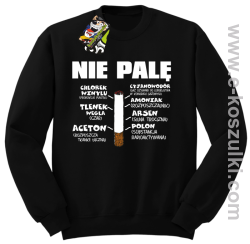 Nie palę bo to szkodzi zdrowiu - bluza bez kaptura czarny