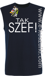 Tak szef ! - bezrękawnik męski granatowy