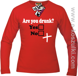Are You Drunk - longsleeve męski - czerwony