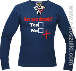 Are You Drunk - longsleeve męski - granatowy