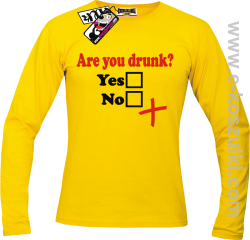 Are You Drunk - longsleeve męski - żółty
