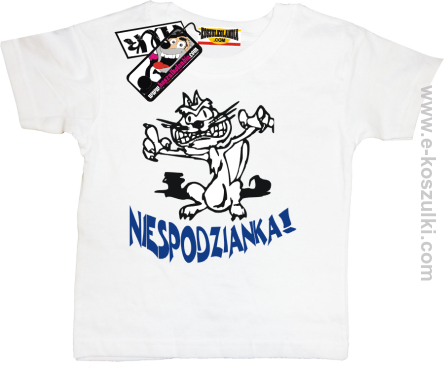 Niespodzianka koteczek koszulka dziecięca - biały