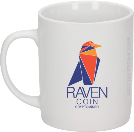 RAVEN Coin CryptoMiner - kubek biały 330 ml 