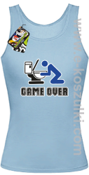 Game over po imprezie - top damski błękitny