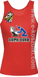Game over po imprezie - top damski czerwony