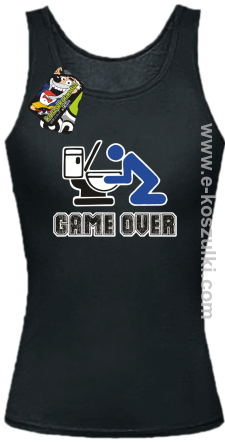 Game over po imprezie - top damski czarny