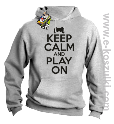 Keep calm and play on konsola - bluza z kapturem melanżowa
