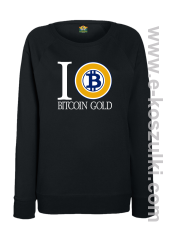 I love Bitcoin Gold - bluza damska bez kaptura czarna