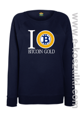 I love Bitcoin Gold - bluza damska bez kaptura granatowa