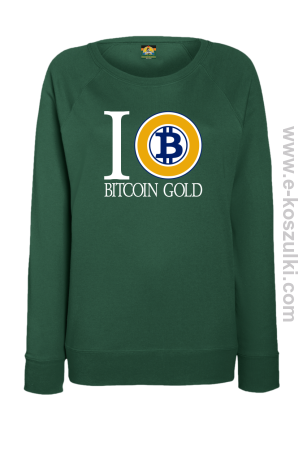 I love Bitcoin Gold - bluza damska bez kaptura 