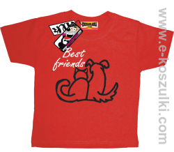 Best friends koszulka dziecięca - czerwony