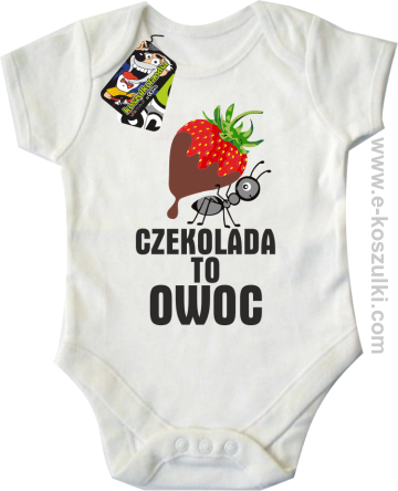 Czekolada to owoc - body dziecięce białe