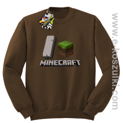 I love Minecraft - bluza bez kaptura brązowy