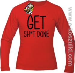 Get sh*t done - longsleeve męski czerwony