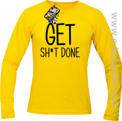 Get sh*t done - longsleeve męski żółty