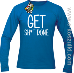 Get sh*t done - longsleeve męski niebieski