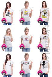 Koszulki na Dzień Kobiet 87 wzorów - fason damski nowe wzory
