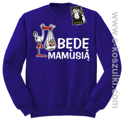 Będę mamusią - bluza dla przyszłej mamy bez kaptura fioletowa